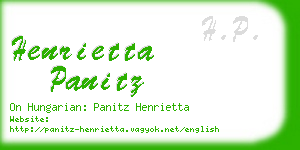 henrietta panitz business card